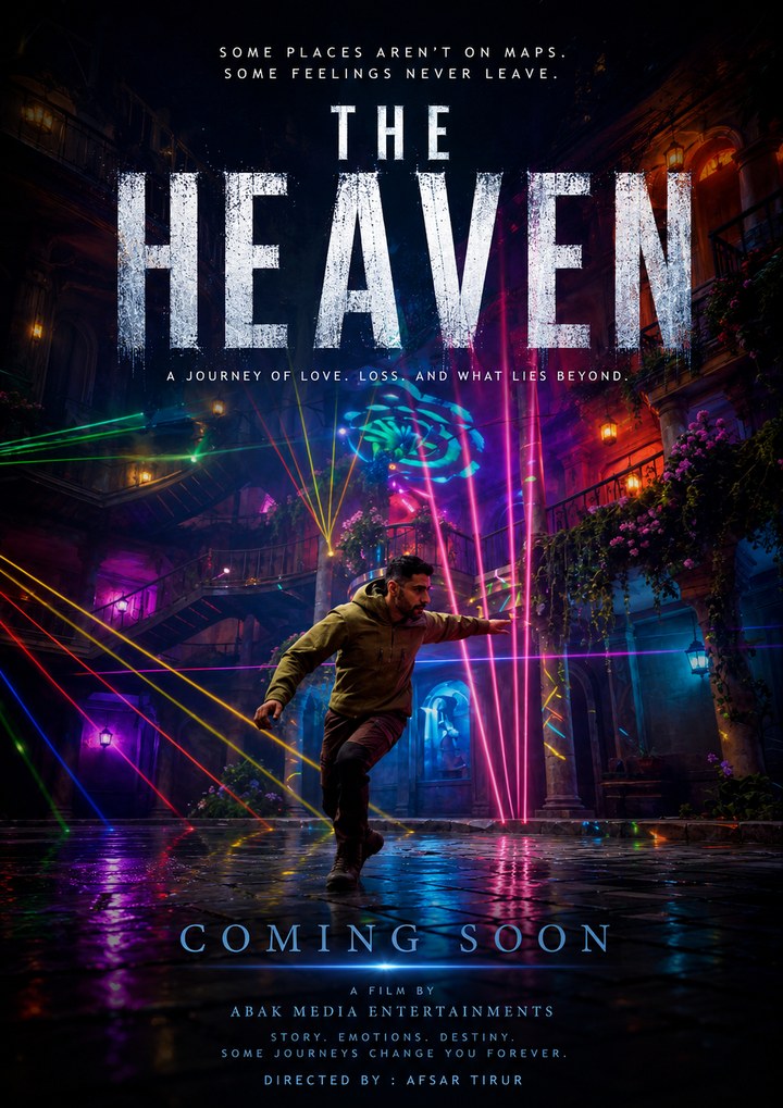 Neon courtyard poster